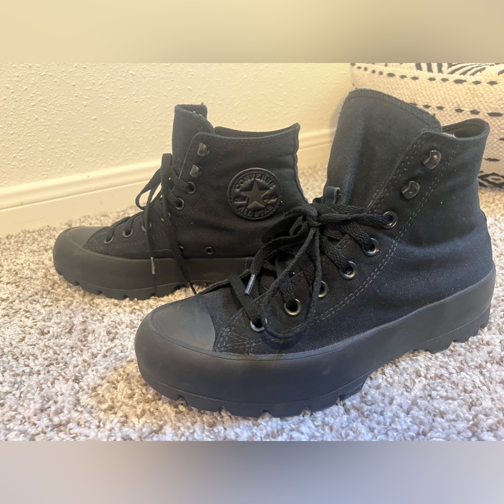 High top converse platform (black)